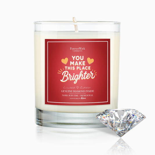 You Make This Place Brighter Diamond Candle