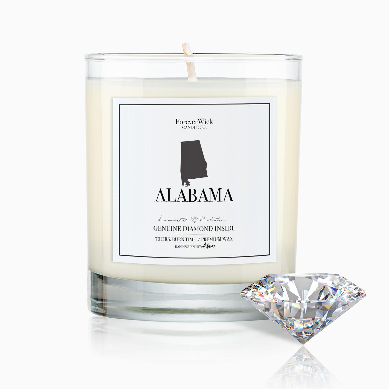 Alabama Diamond Candle