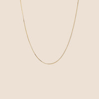 14K Gold Baby Box Chain Necklace (16 inches)