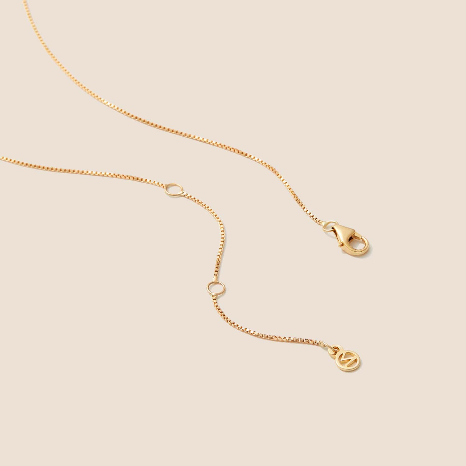 14K Gold Baby Box Chain Necklace (18 inches)