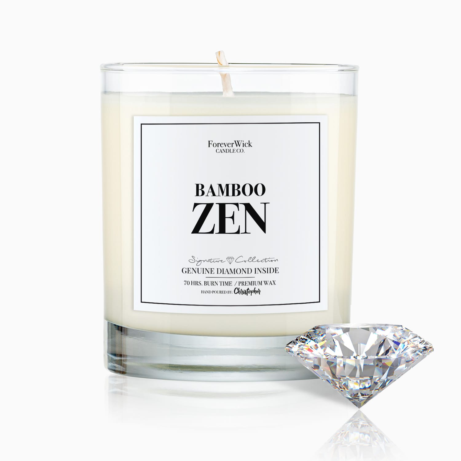 Bamboo Zen Diamond Candle