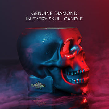 The Black Skull Diamond Candle by Badass Candles