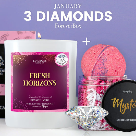 ForeverBox: Double Diamond Candle + Mystery Diamond Bath Bomb