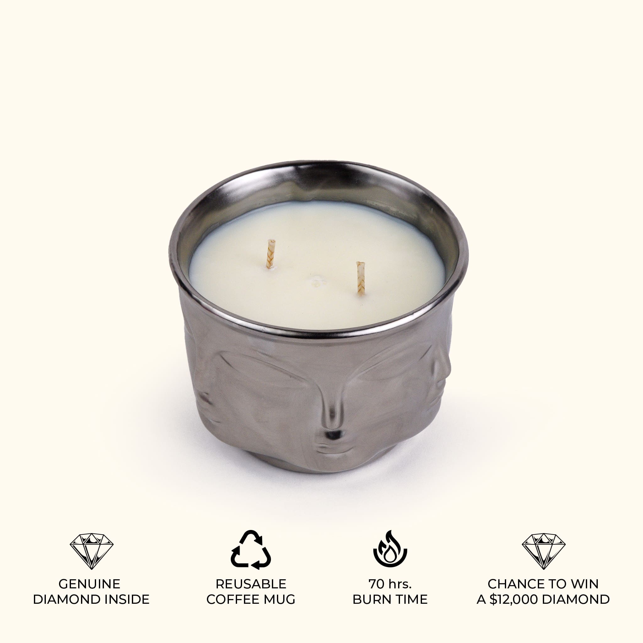 Golden Goblet VSL Diamond Candle - ForeverWick.com