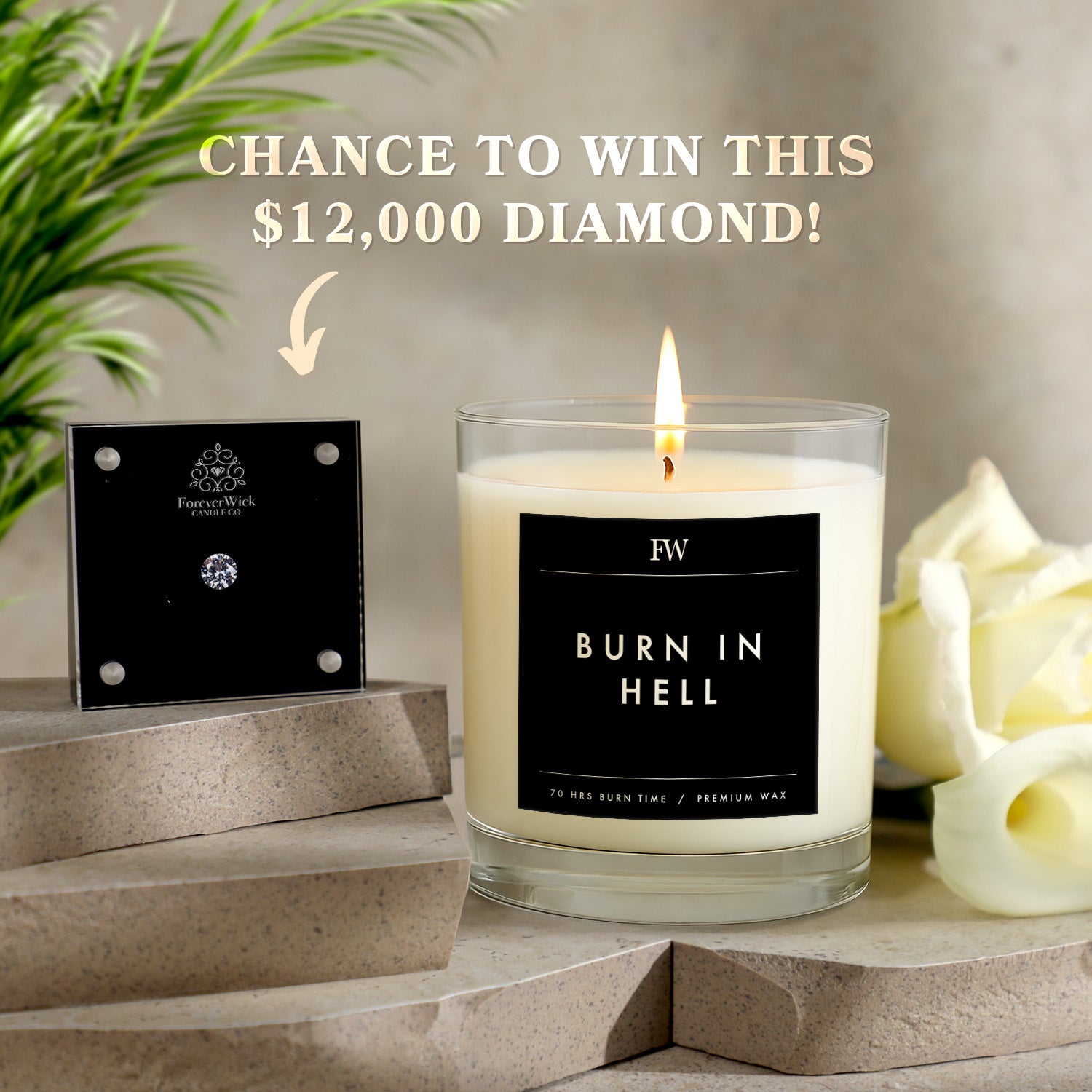 Burn in Hell Diamond Candle