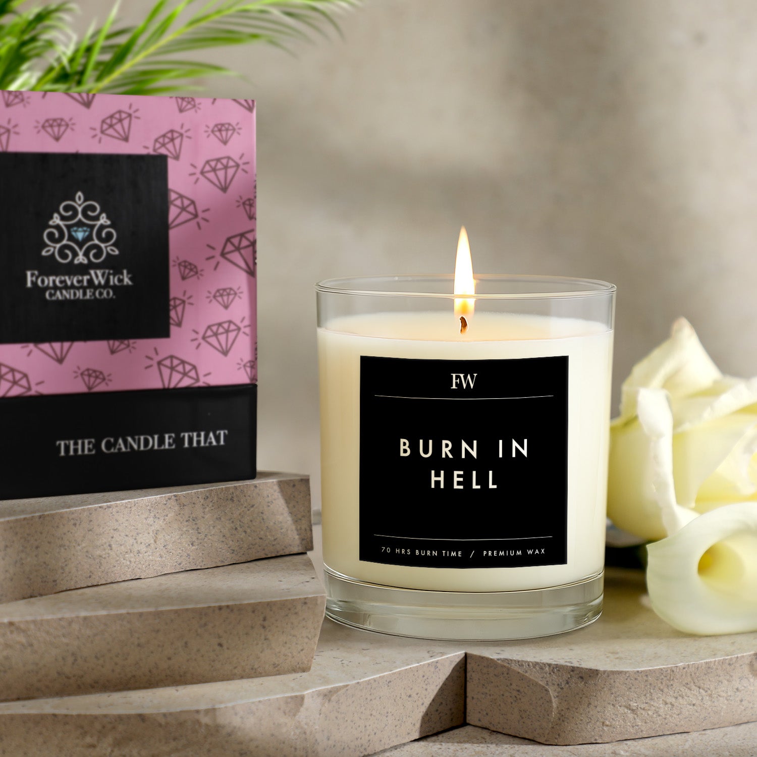 Burn in Hell Diamond Candle