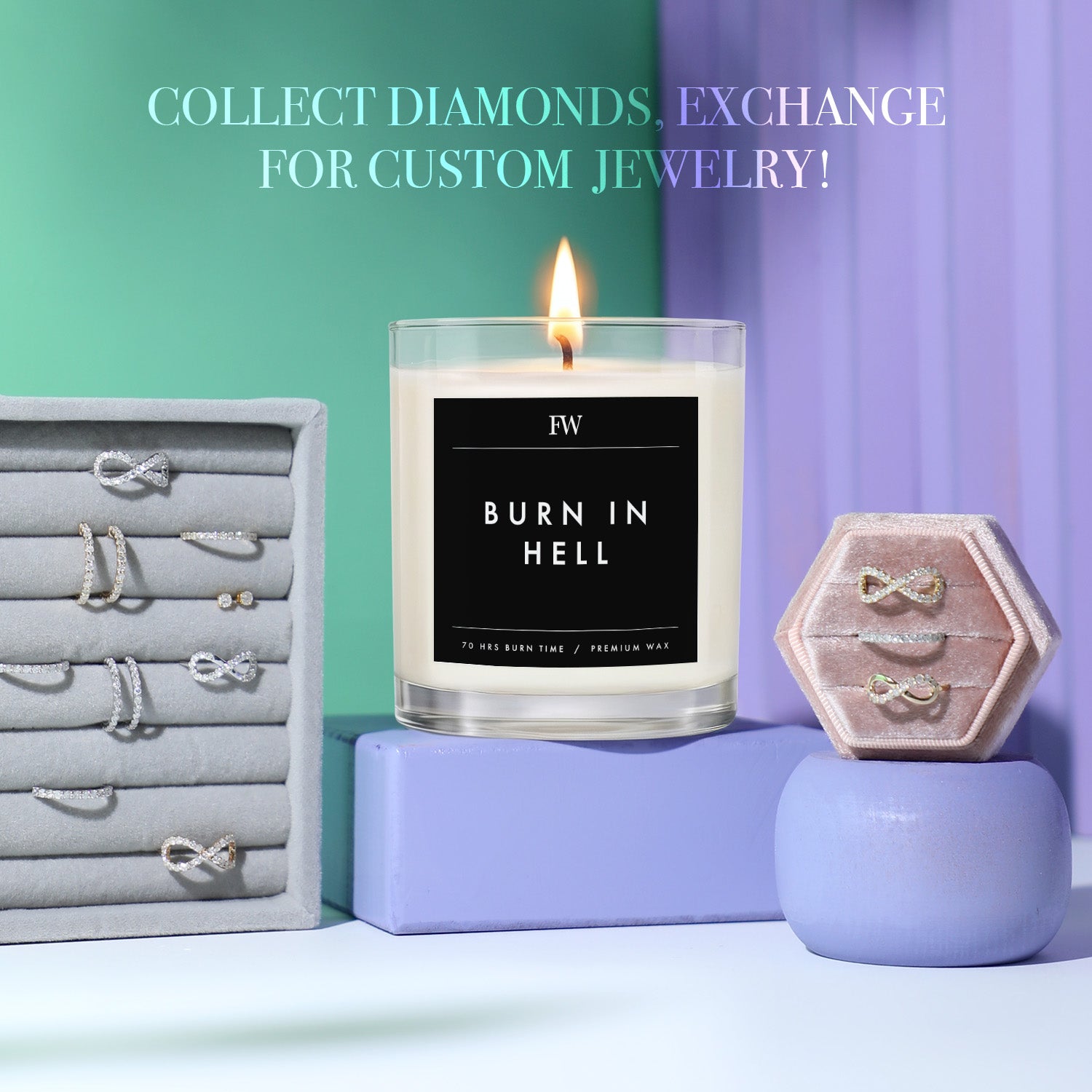 Burn in Hell Diamond Candle