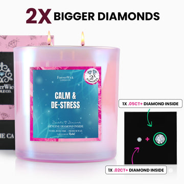 Calm and De Stress 2 Diamond Candle