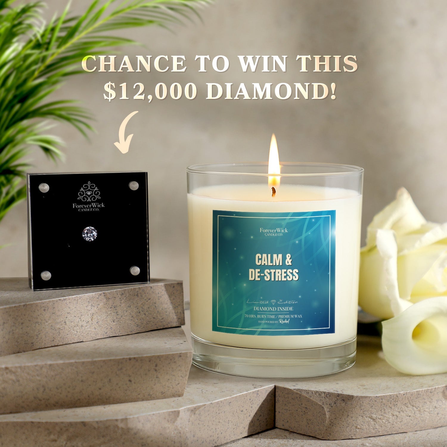 Calm & De-stress Diamond Candle