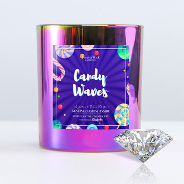 Candy Waves Sparkle Diamond Candle