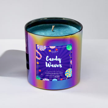 Candy Waves Sparkle Diamond Candle