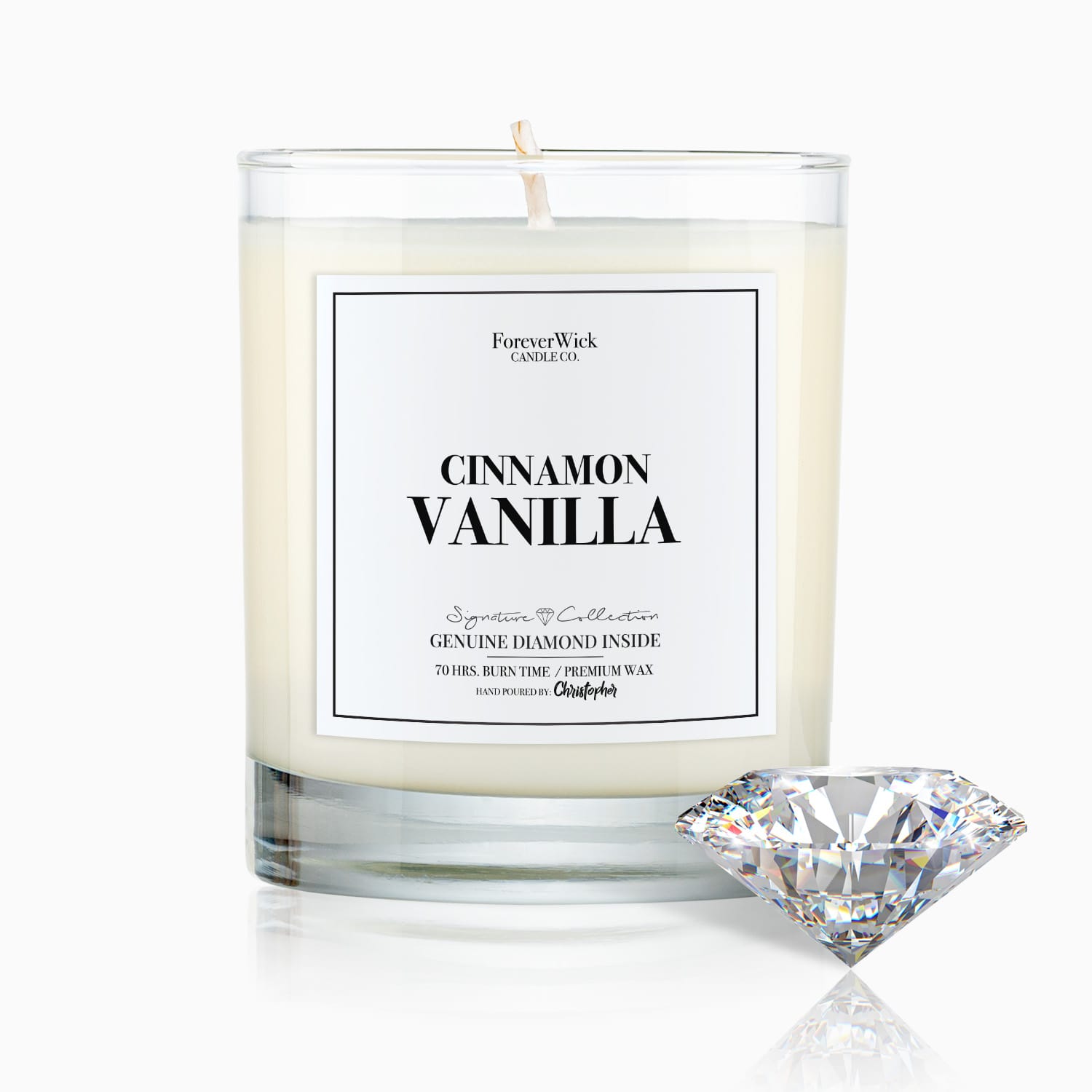 Cinnamon Vanilla Diamond Candle