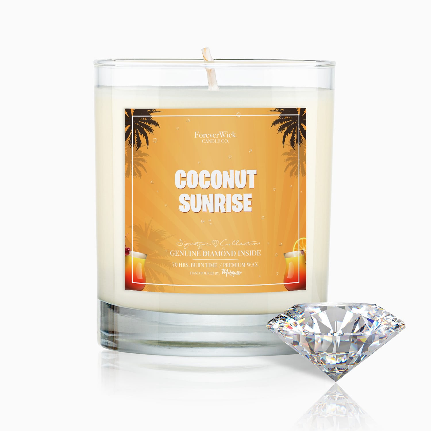 Coconut Sunrise Diamond Candle