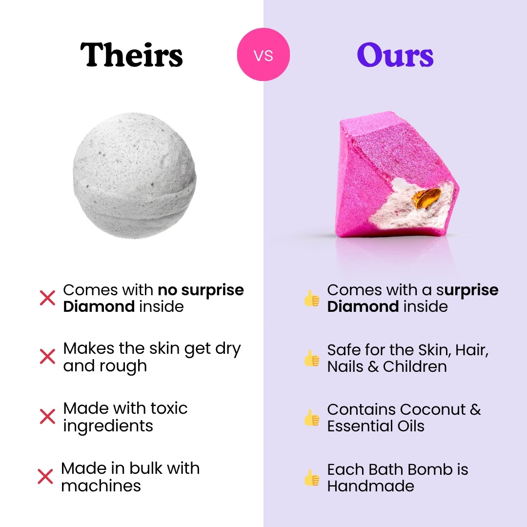 Kiss Me Luxury Bath Bomb + Genuine Diamond