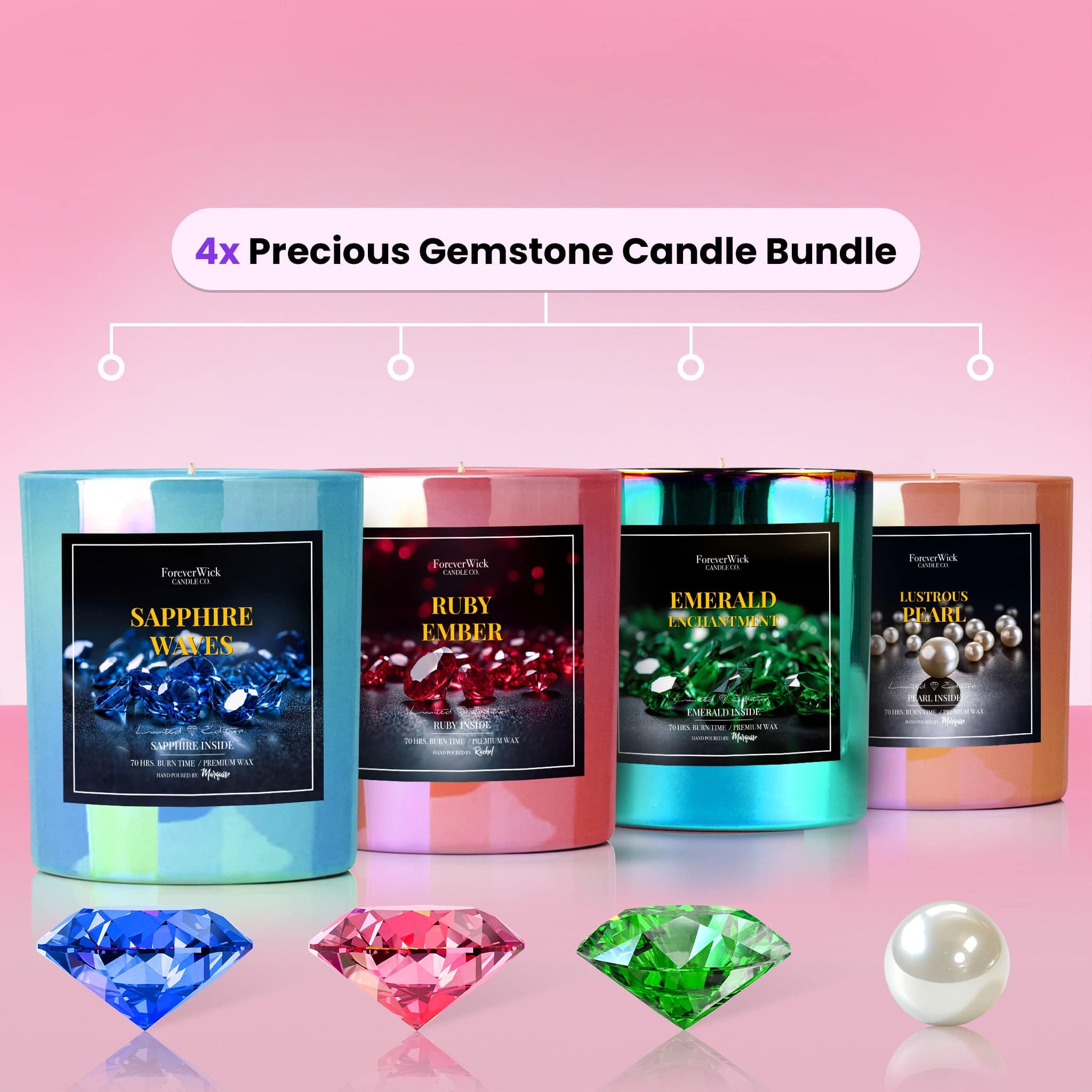 4x Precious Gemstone Bundle