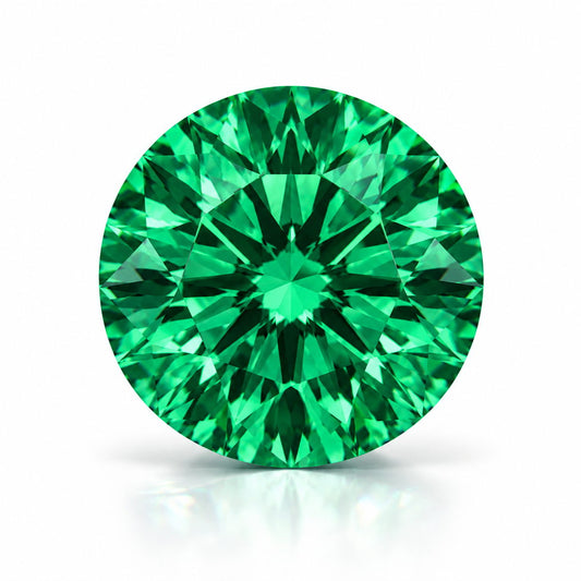 4mm round lab grown emerald