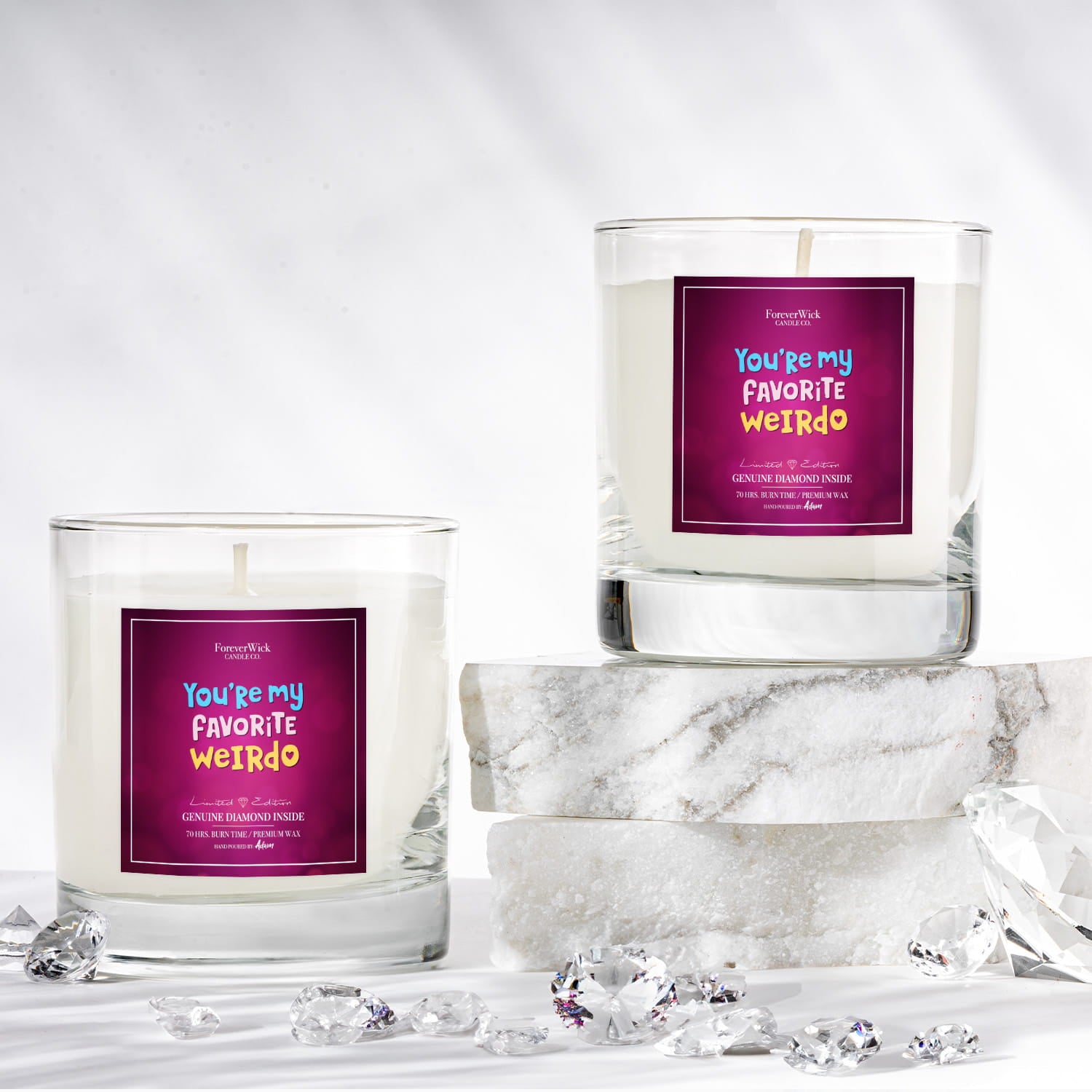 You're My Favorite Weirdo Diamond Candle
