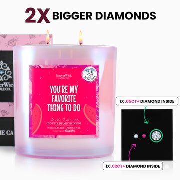 You're My Favorite Thing To Do Double Diamond Sparkle Candle