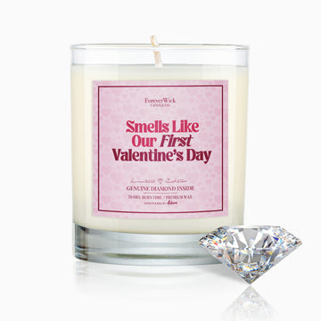 Smells Like Our First Valentine’s Day Diamond Candle
