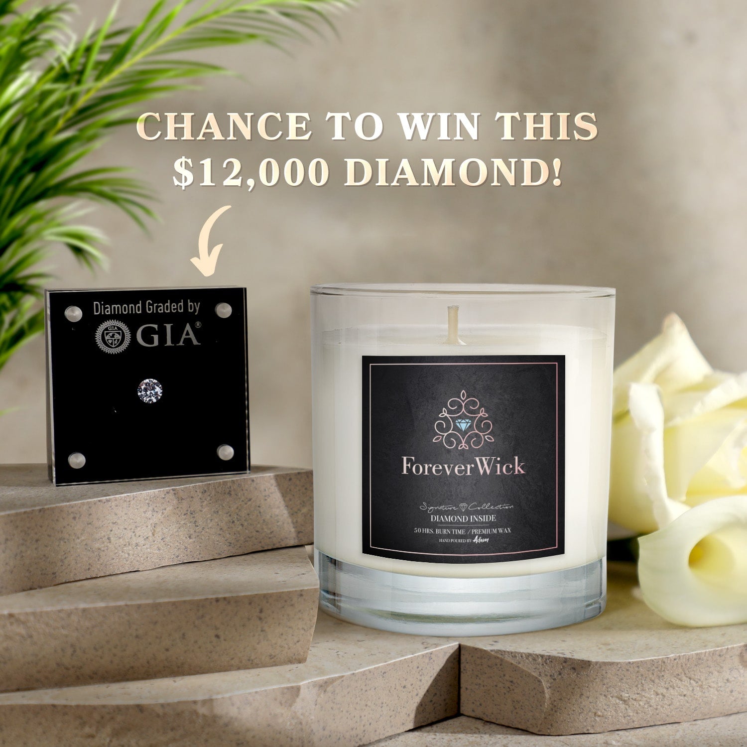 The ForeverWick Diamond Candle