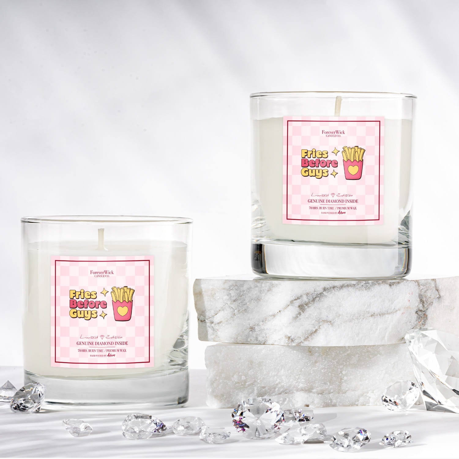 Fries Before Guys Diamond Candle