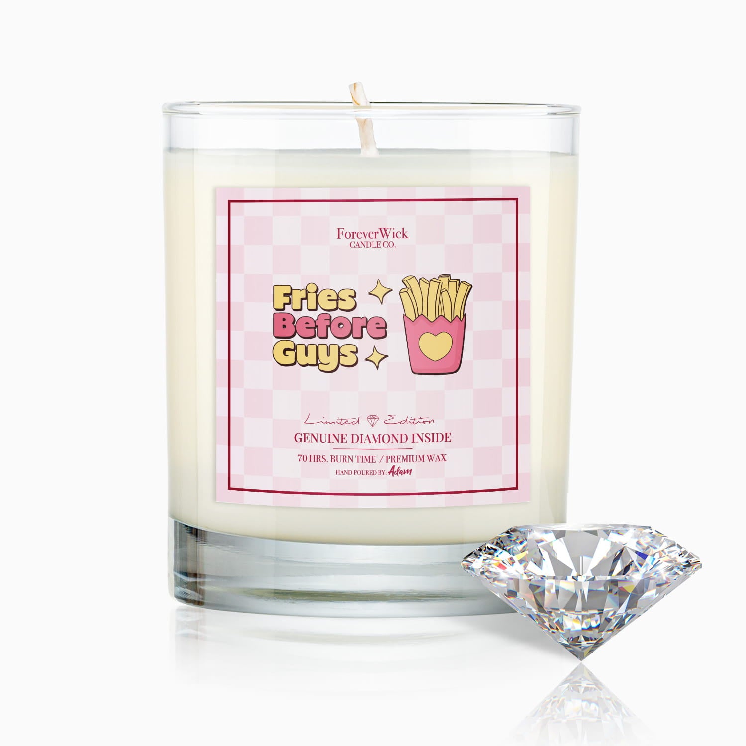 Fries Before Guys Diamond Candle