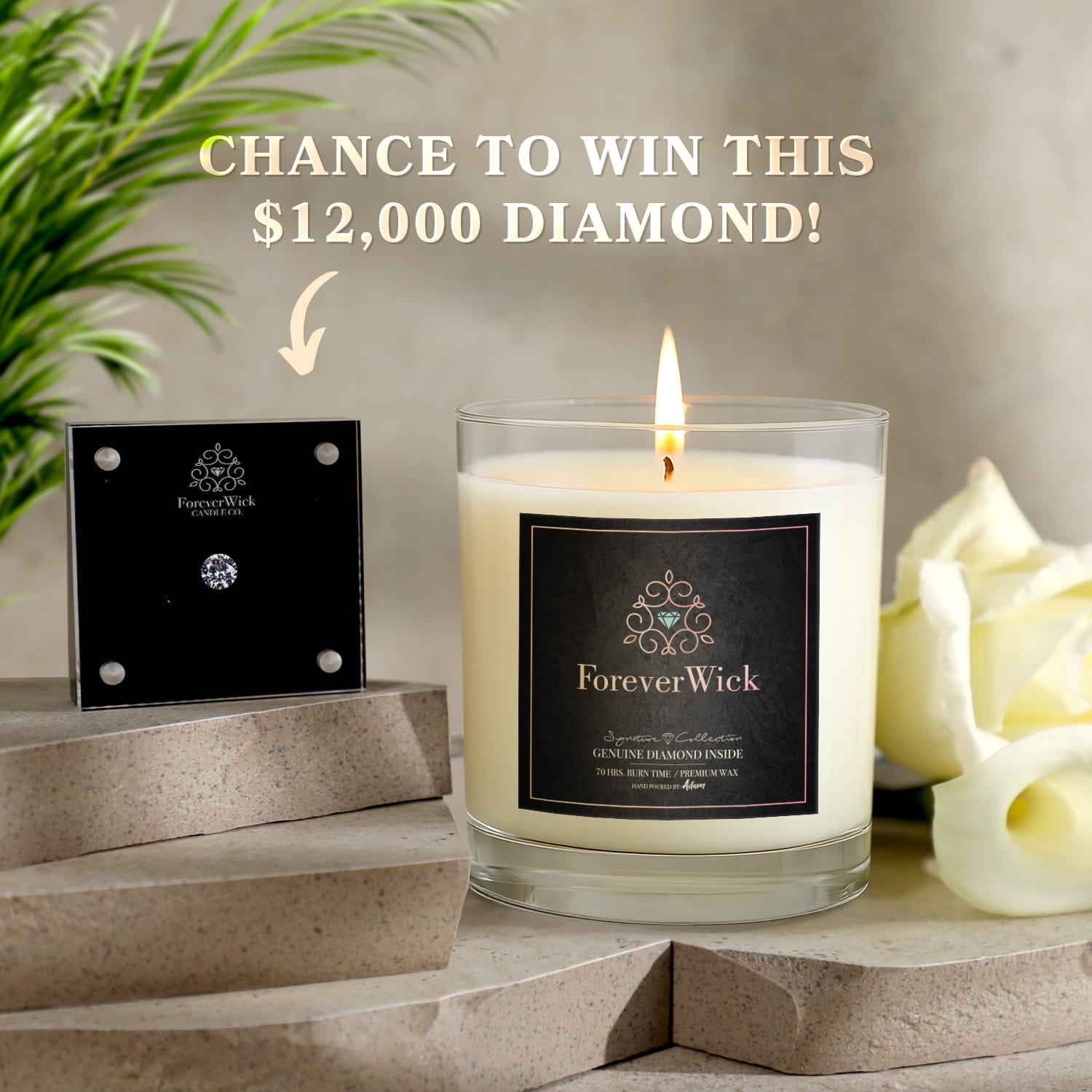 The ForeverWick Diamond Candle