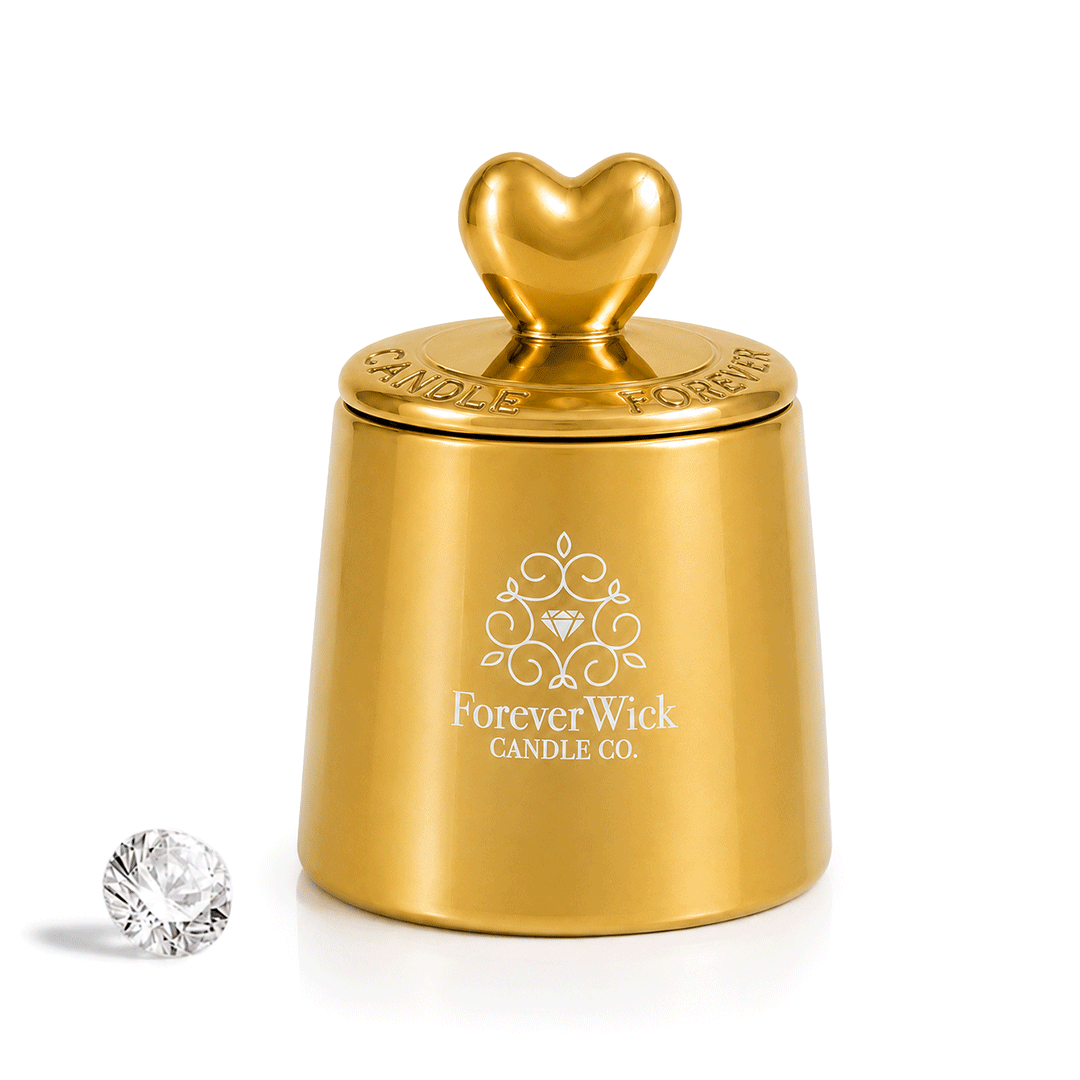 The Golden Heart Luxury Diamond Candle
