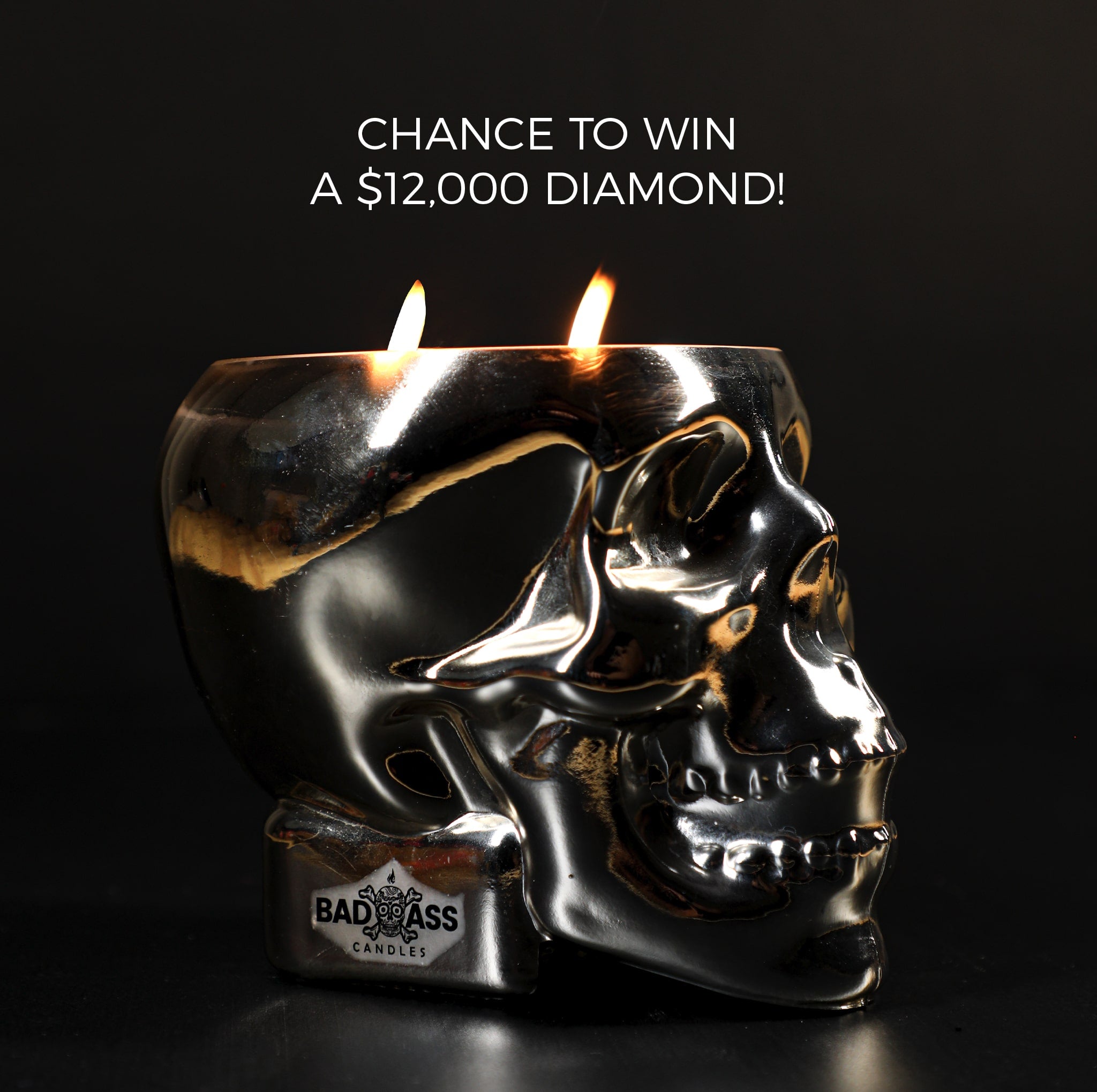 The Gold Skull Diamond Candle by Badass Candles
