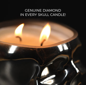 The Gold Skull Diamond Candle by Badass Candles