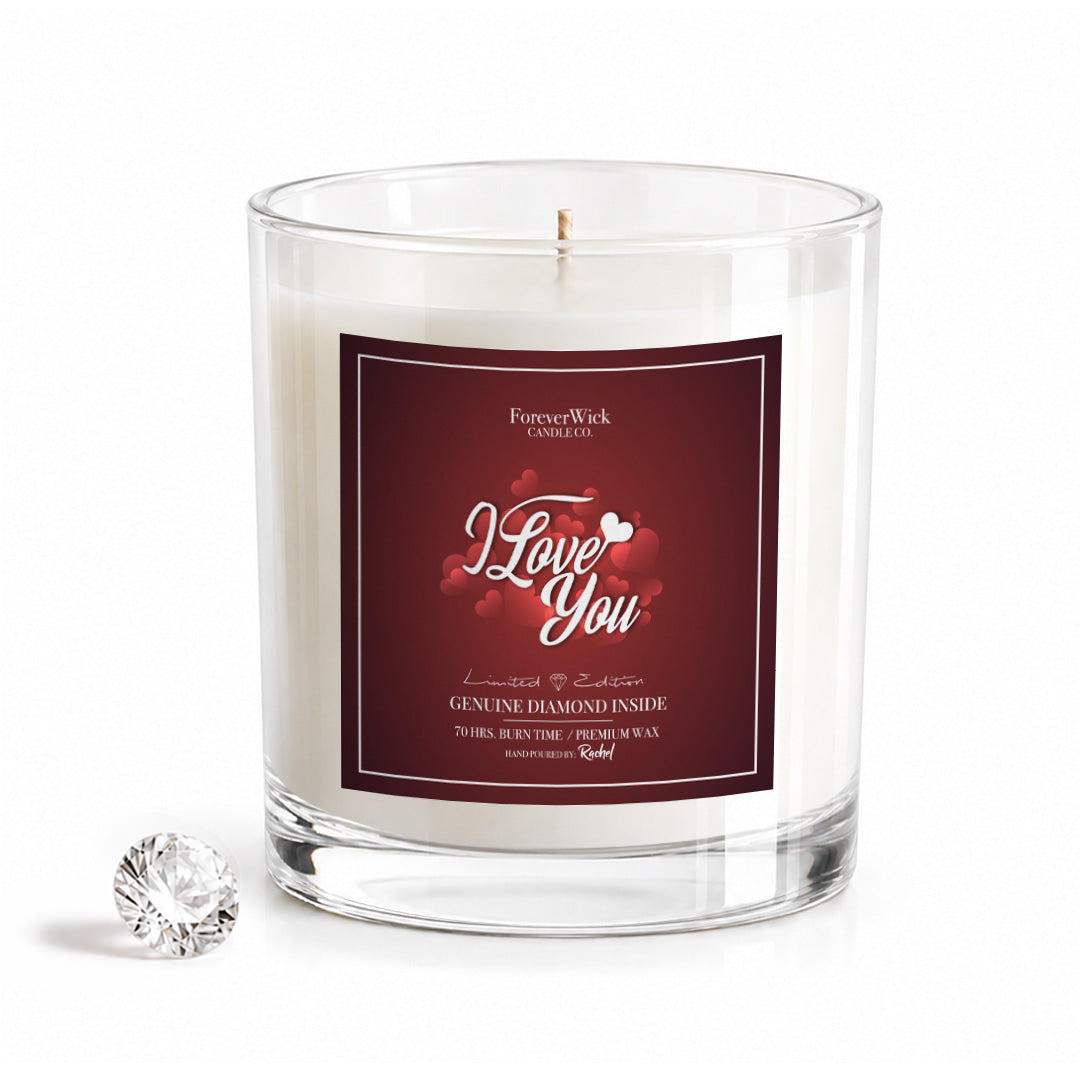 I Love You Diamond Candle