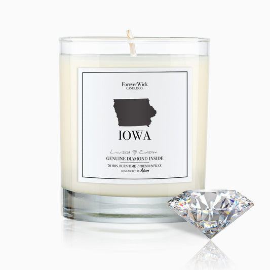 Iowa Diamond Candle