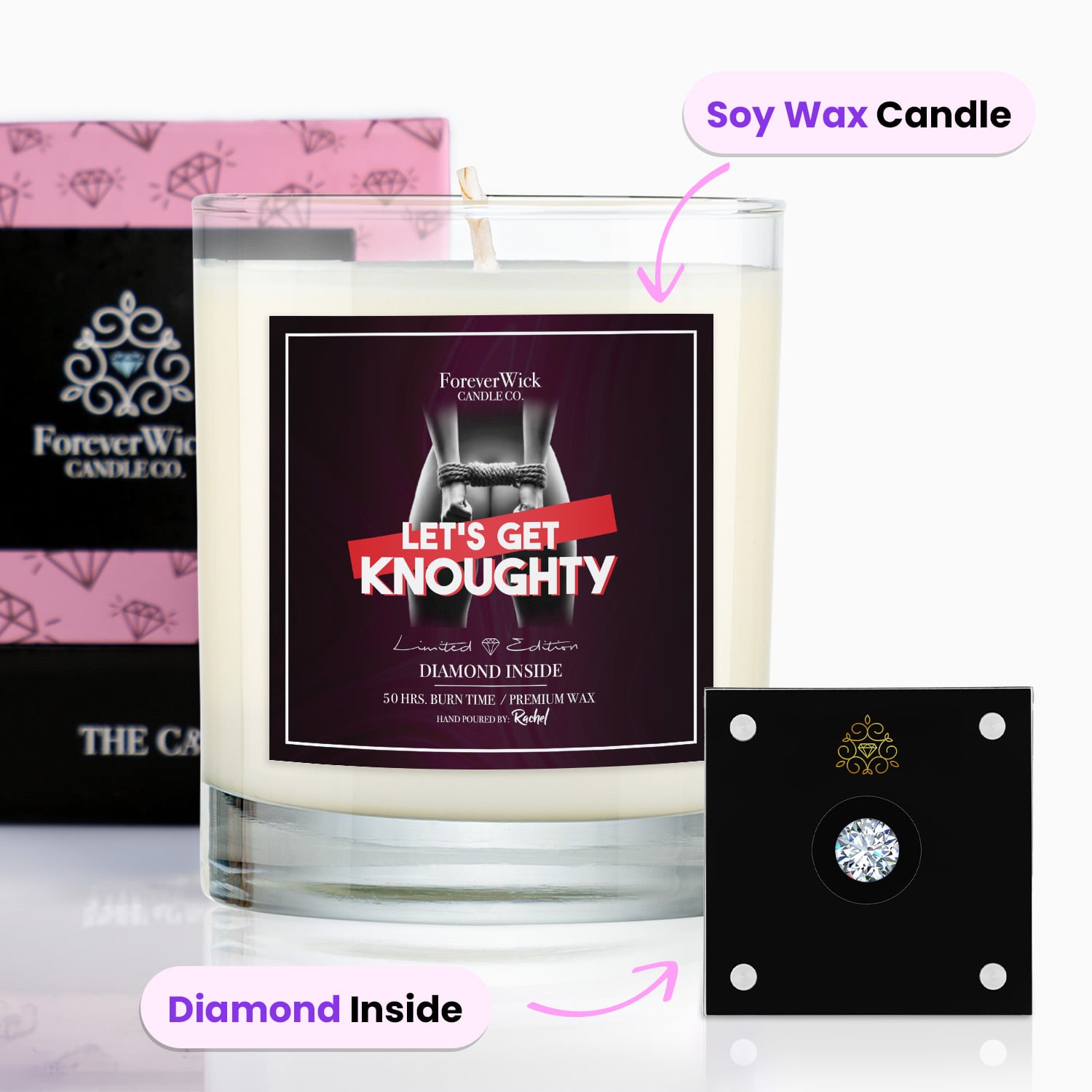 Let's Get Knoughty Diamond Candle