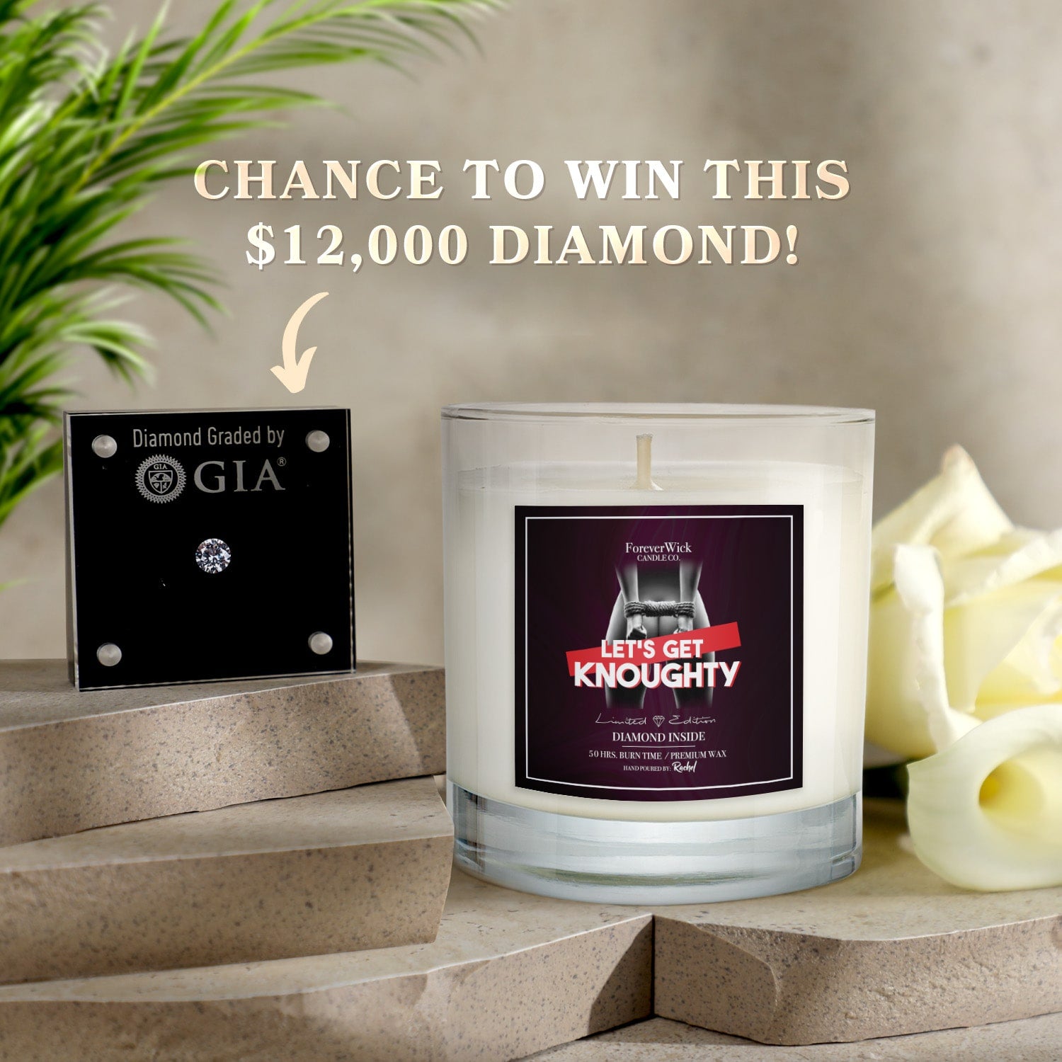 Let's Get Knoughty Diamond Candle