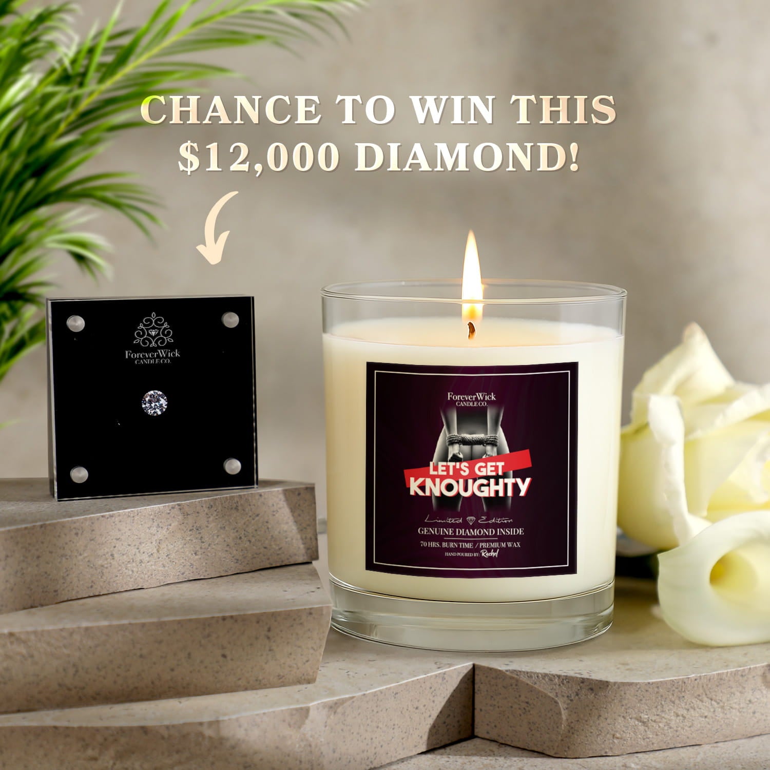Let's Get Knoughty Diamond Candle