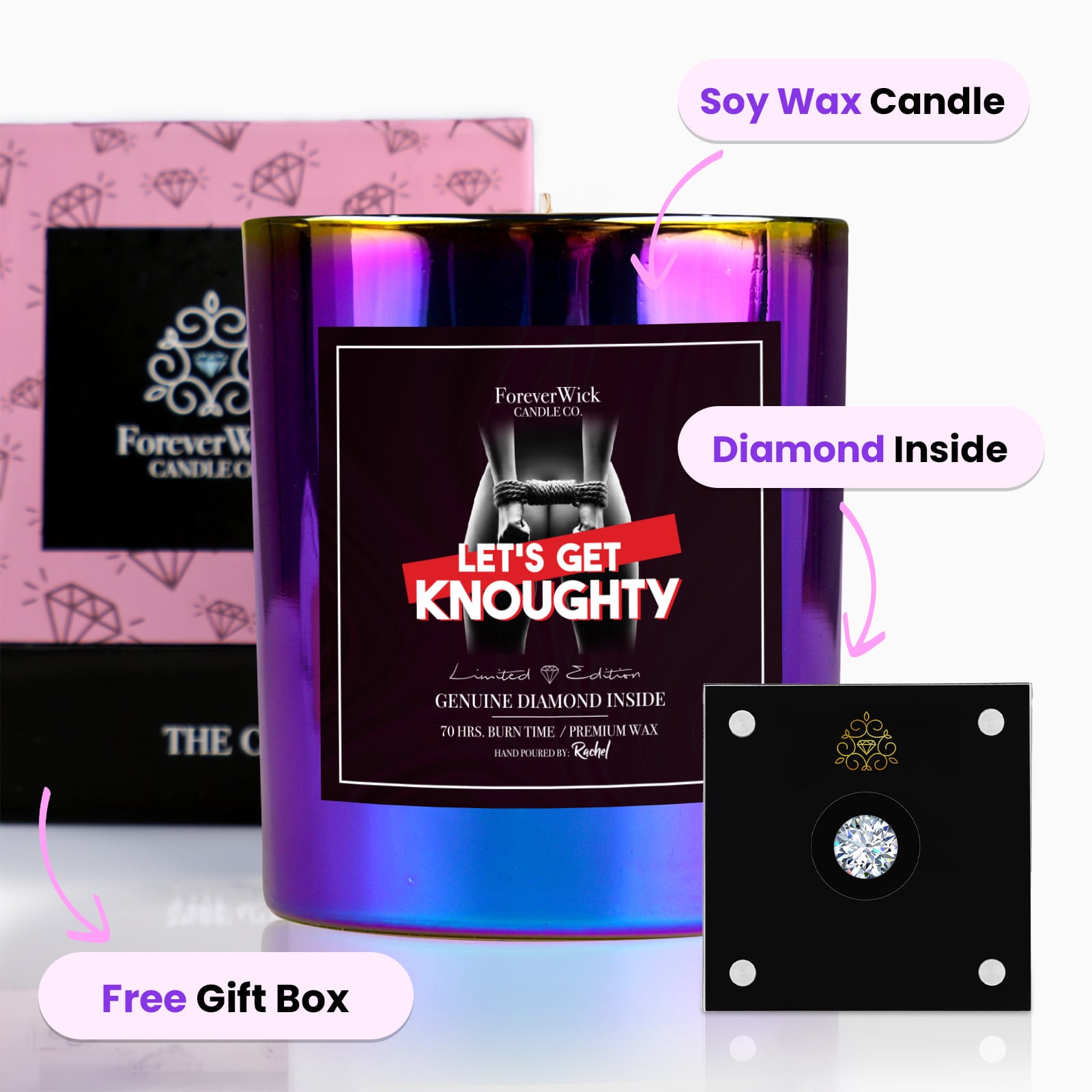 Let's Get Knoughty Diamond Candle