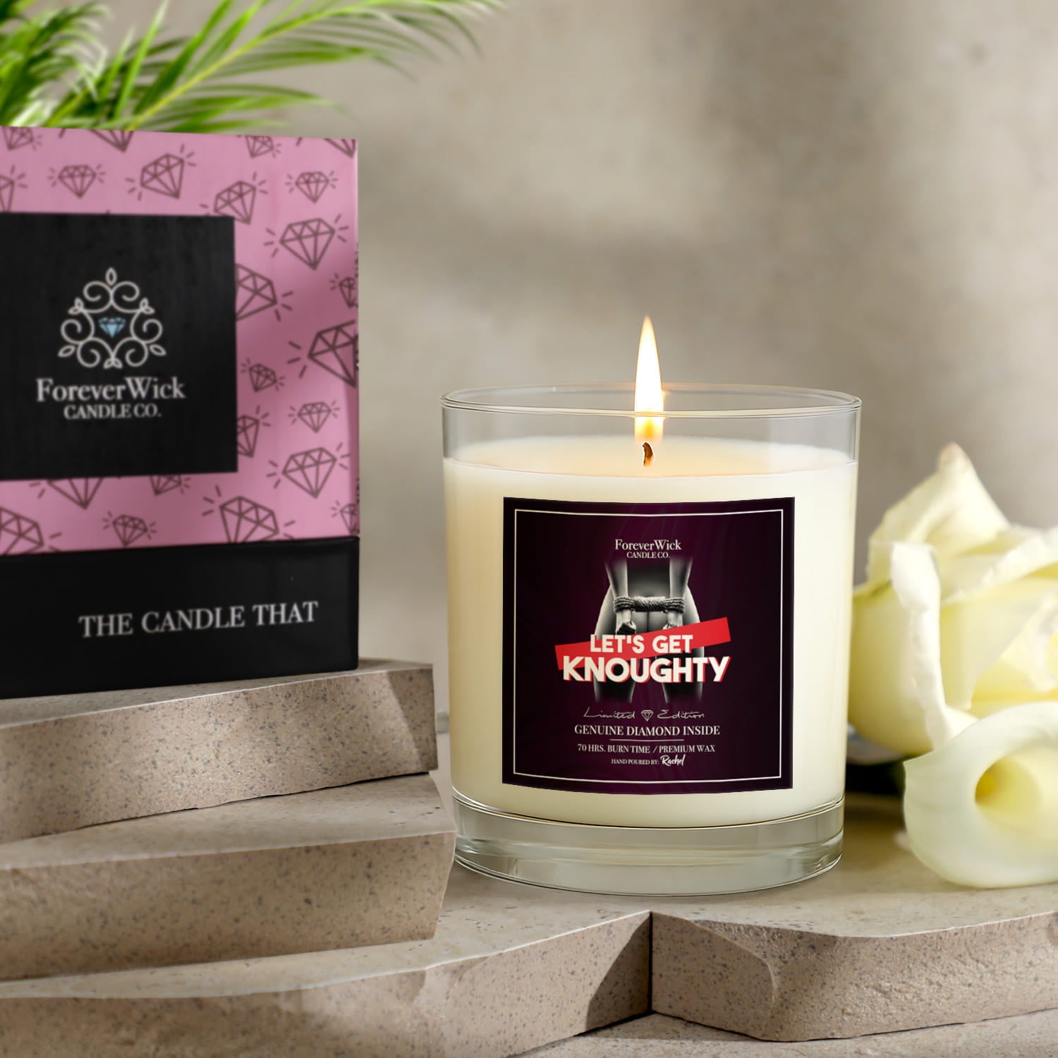 Let's Get Knoughty Diamond Candle