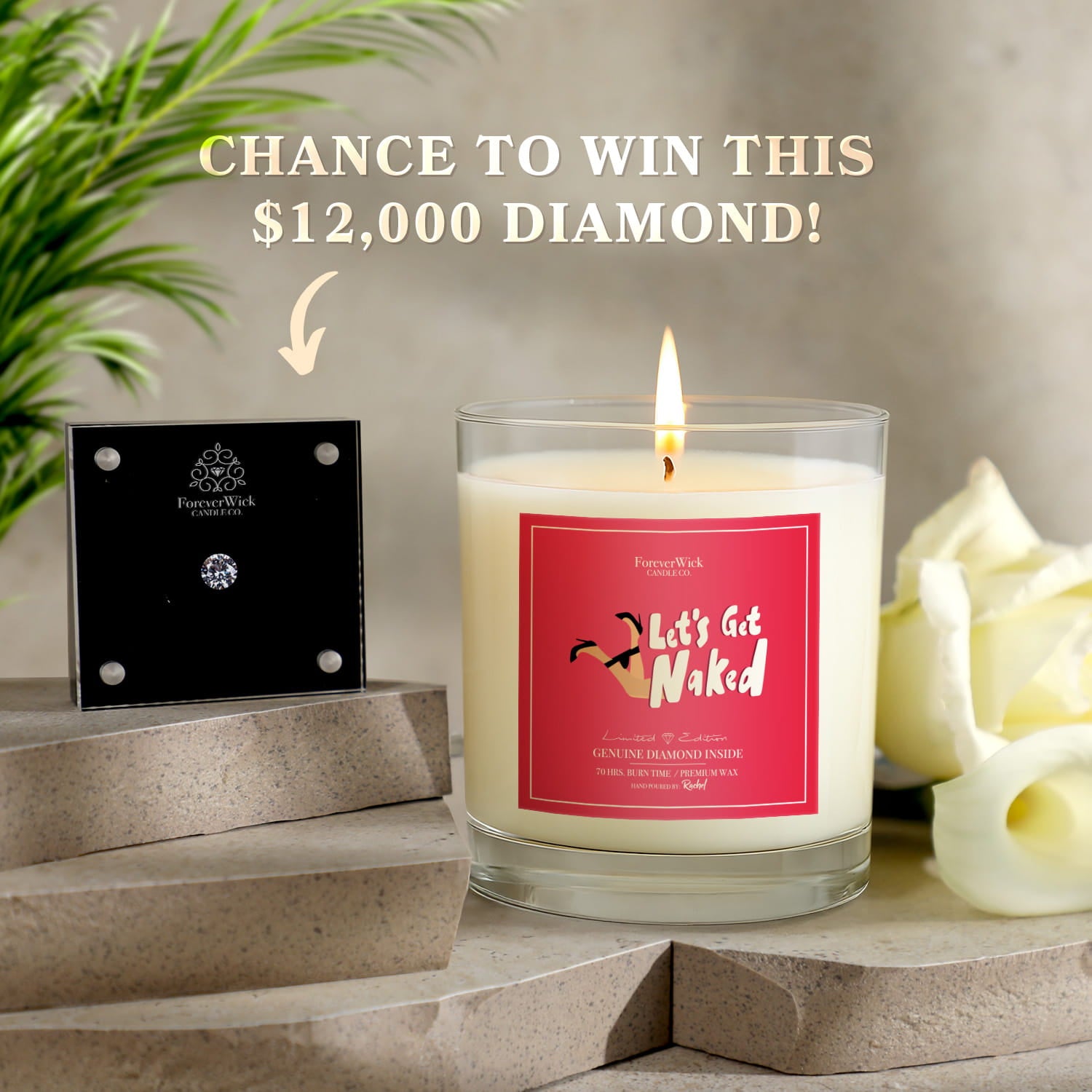 Let's Get Naked Diamond Candle