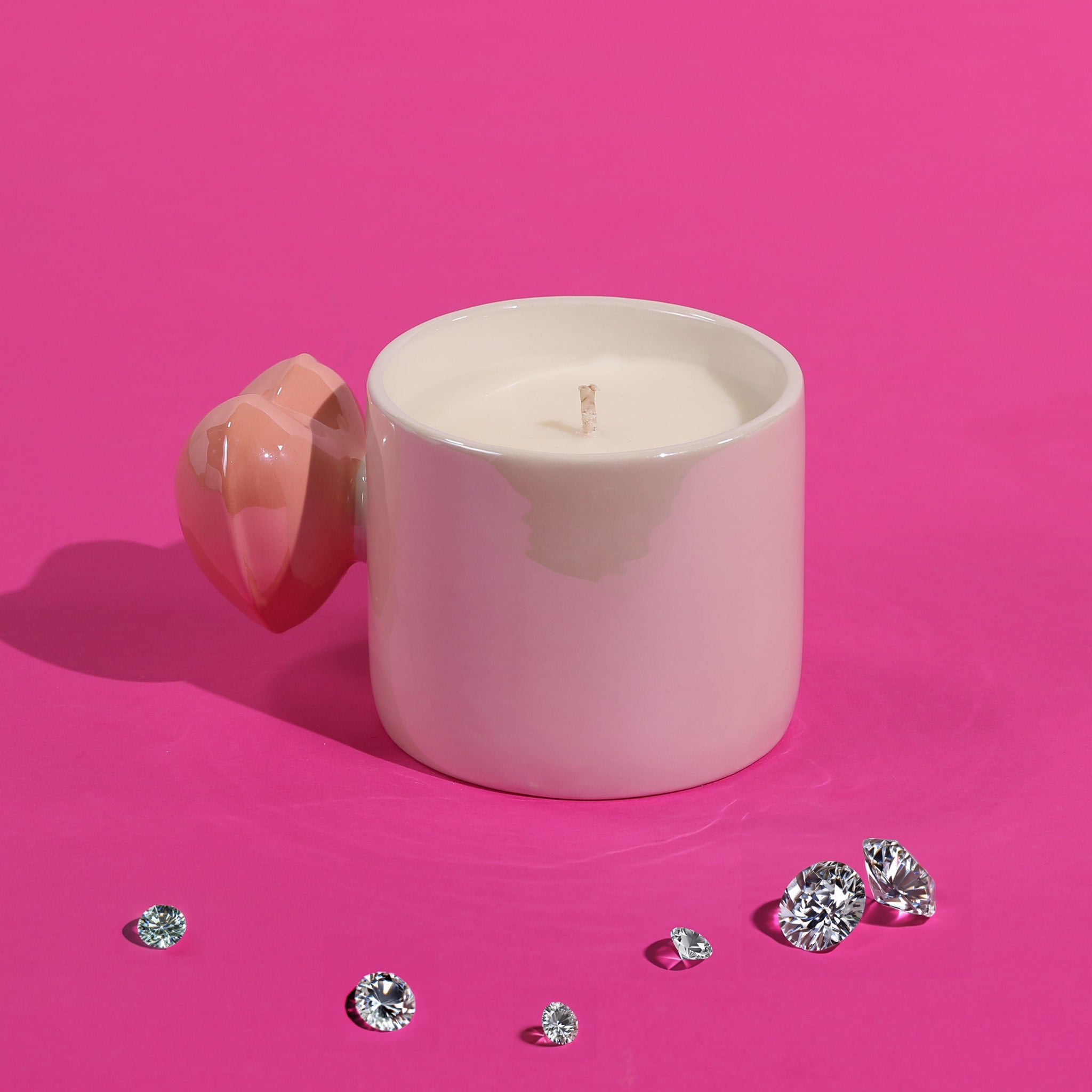 Blush Pink Serenity Diamond Candle