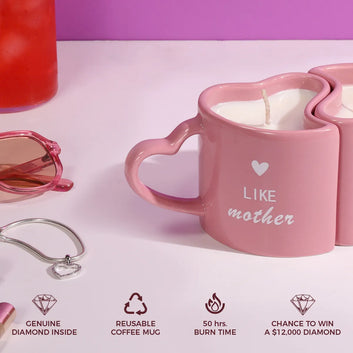 2 Diamond Mother/Daughter Reusable Coffee Mugs