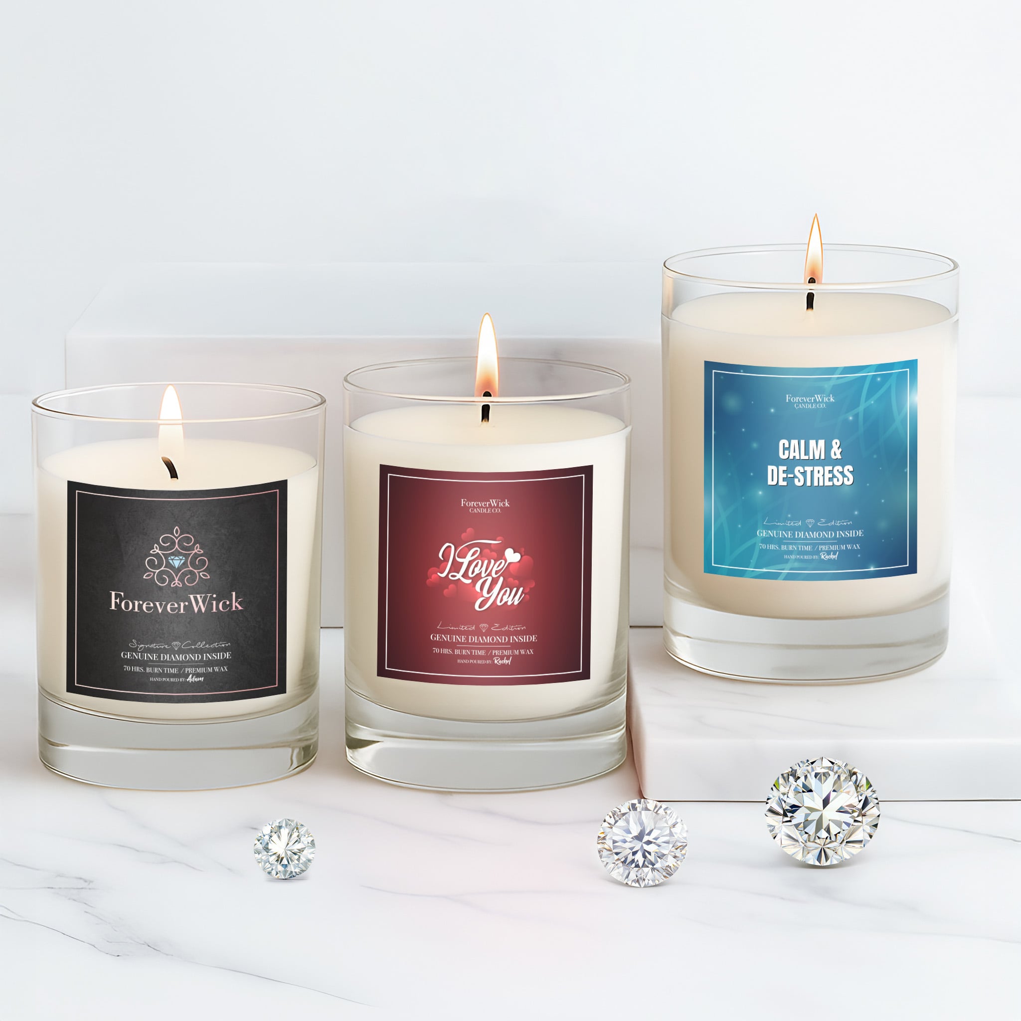 Limited Edition 3 Diamond Candles Bundle