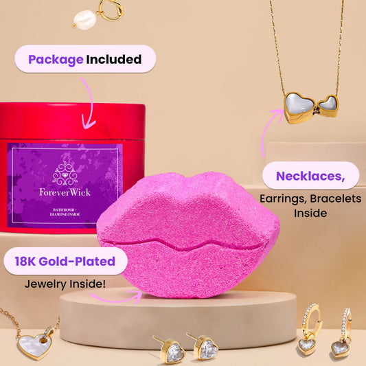 Smooch Bath Bomb w/ Surprise 18K Gold-Plated Jewelry Inside