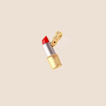 14K Yellow Gold Lipstick Charm