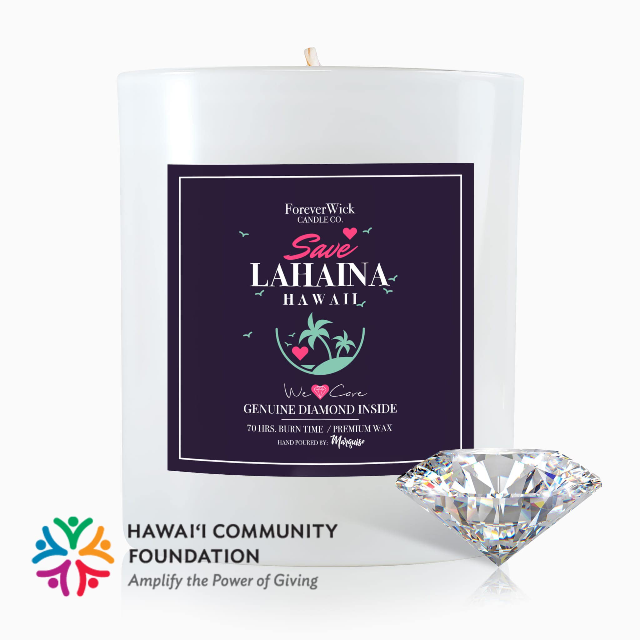 Save Lahaina Diamond Candle