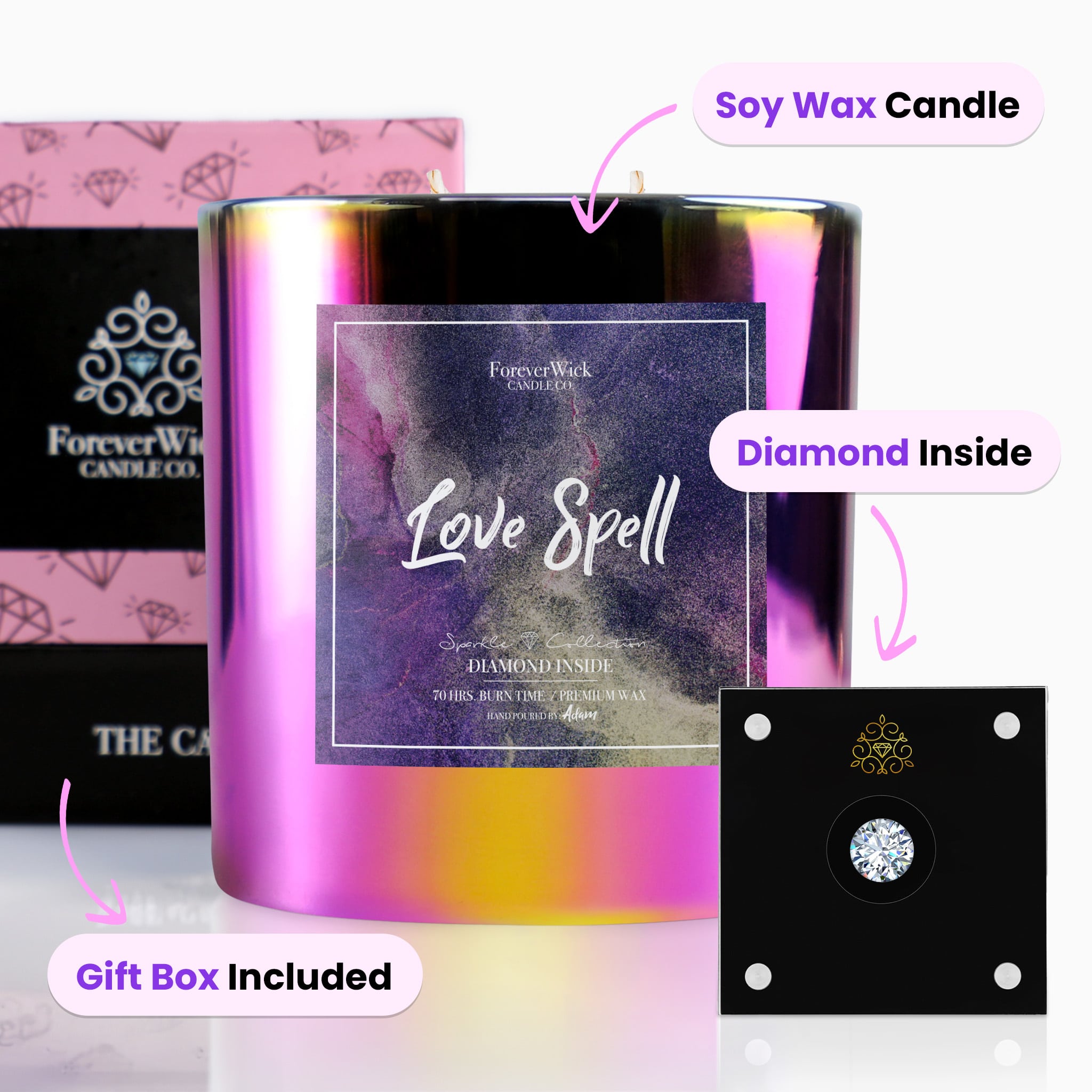 Love Spell Sparkle Diamond Candle