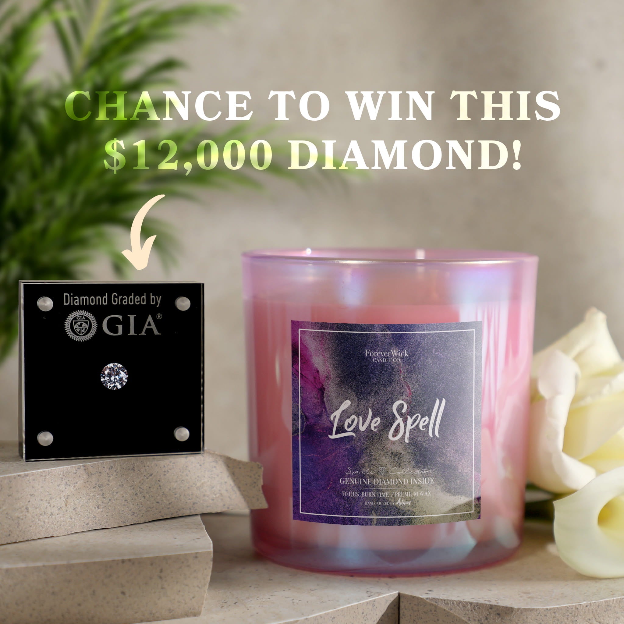 Love Spell Sparkle Diamond Candle