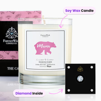 Mama Bear Diamond Candle