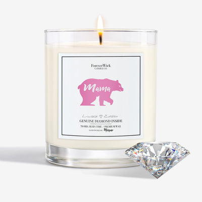 Mama Bear Diamond Candle