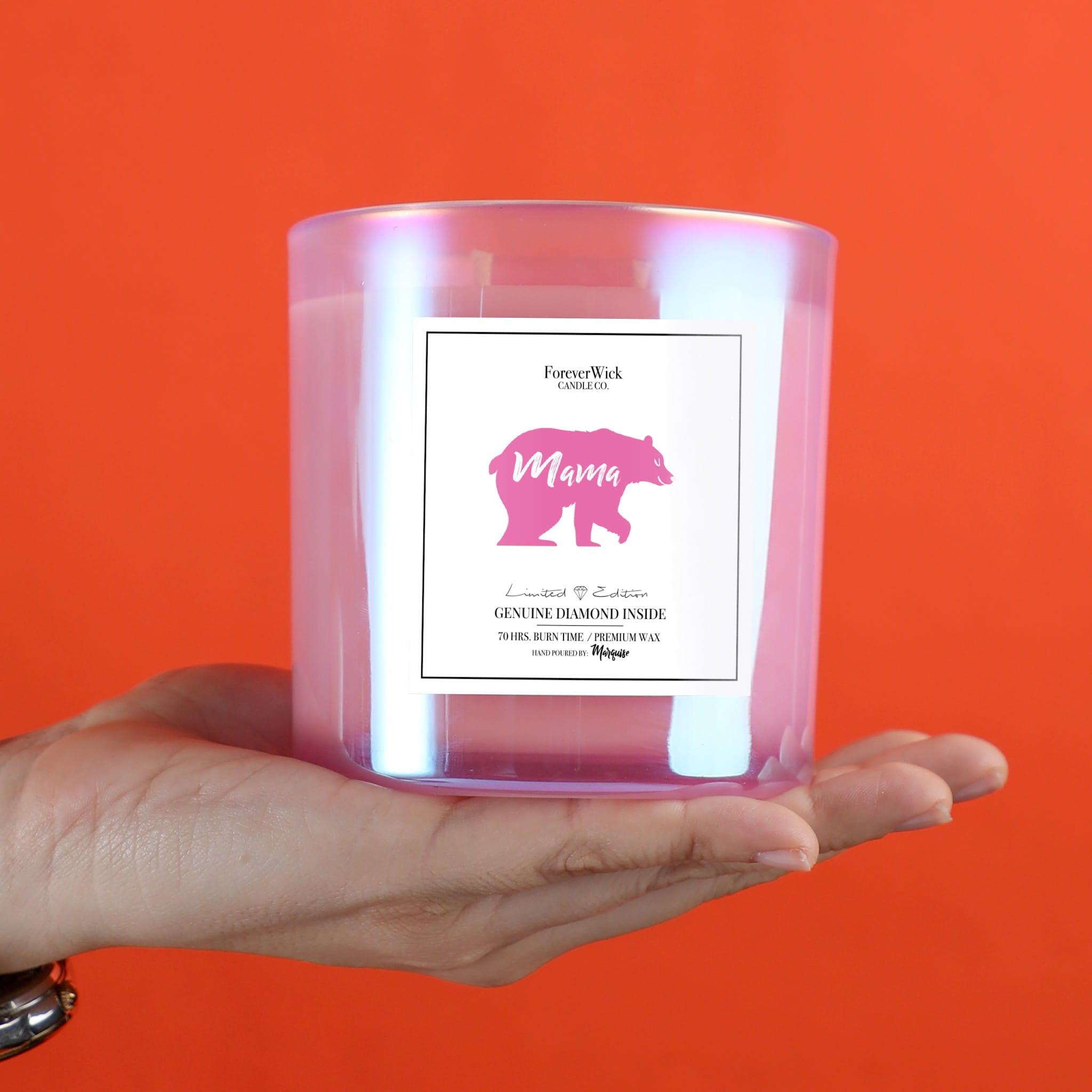 Mama Bear Sparkle Diamond Candle