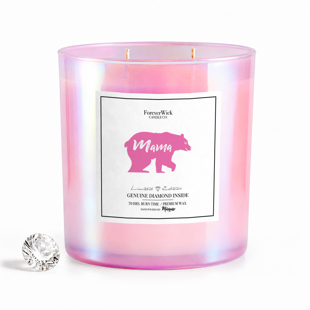 Mama Bear Sparkle Diamond Candle